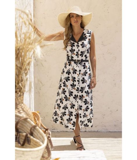 Vestido Camomille Ecru Paul Brial - Vestidos Florais Femininos | Faroma