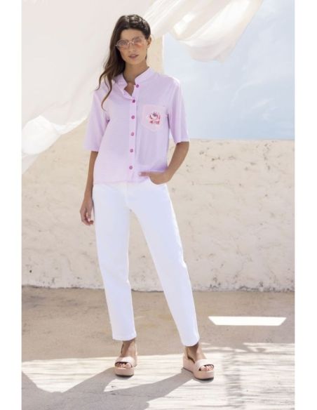 Paul Brial Tourterelle Blouse - Women's Summer Blouses | Faroma