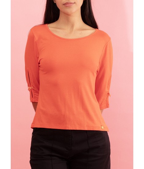 T-shirt à manches 3/4 avec nœuds Julia 2