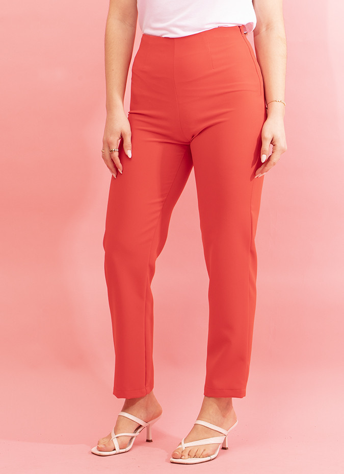 Pantalon en sergé avec zip latéral Miss