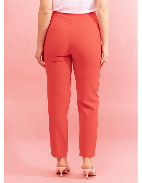 Twill trousers with a side zip Miss