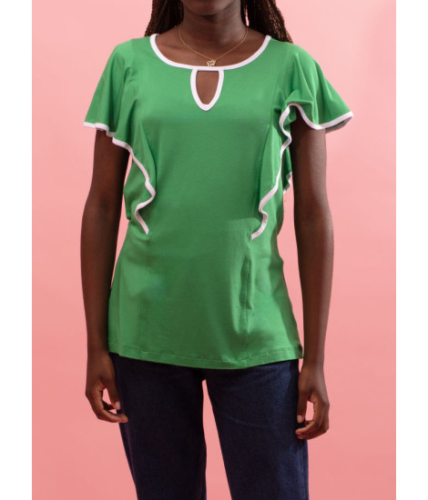 T-shirt with ruffle detail Lauda