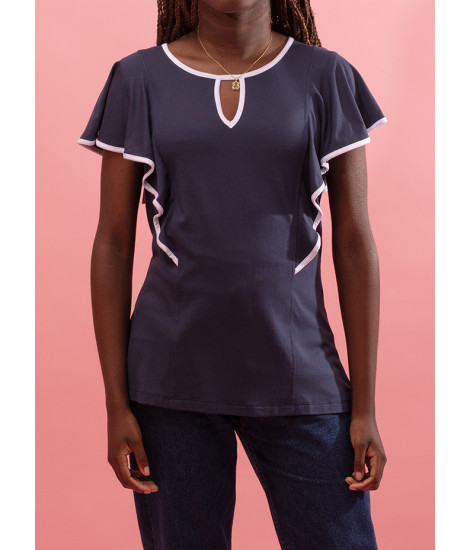 T-shirt with ruffle detail Lauda 2