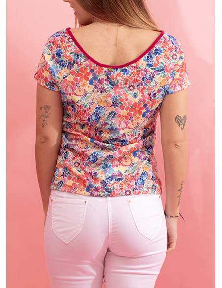 T-shirt confortável estampado floral Ceramique