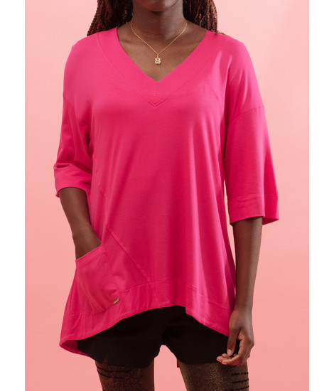 Lisbeth lightweight T-shirt with pocket detail 2