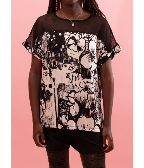 T-shirt à imprimé floral Xenika